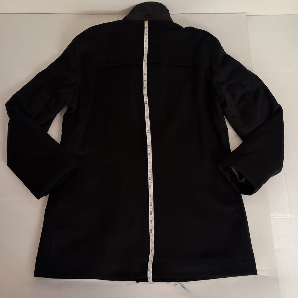 Hugo Boss Wool Cashmere Coat with Inner Bib & Ribbed Collar Size 40R EUC - Picture 14 of 16